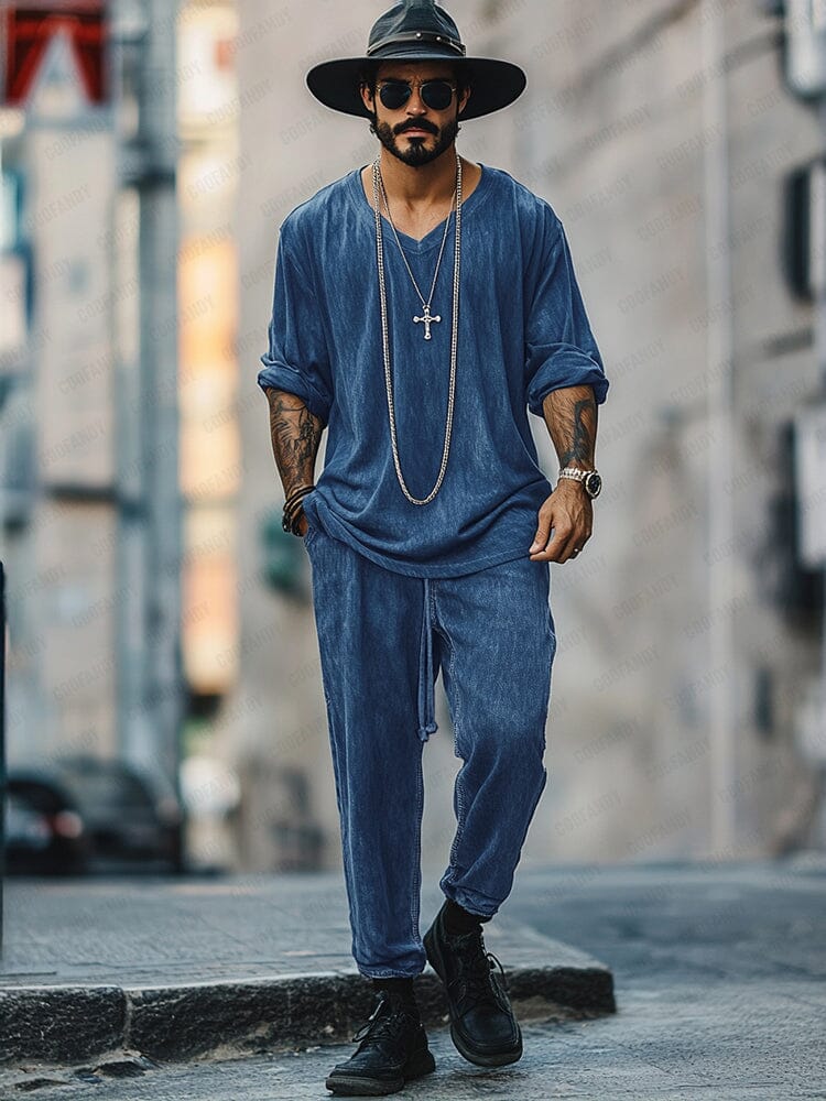 Stylish Simplicity Denim 2-Piece Set - Image 2