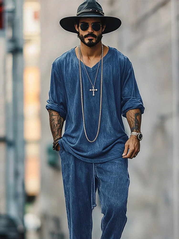 Stylish Simplicity Denim 2-Piece Set - Image 3