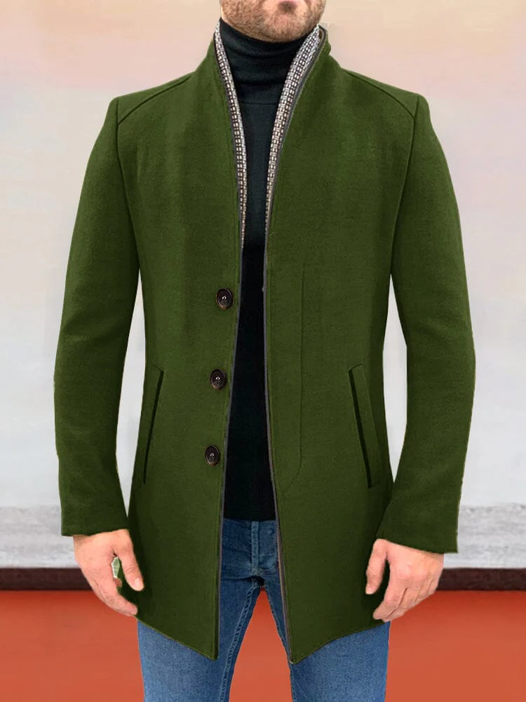 Stylish Single Breasted Tweed Coat - Image 2