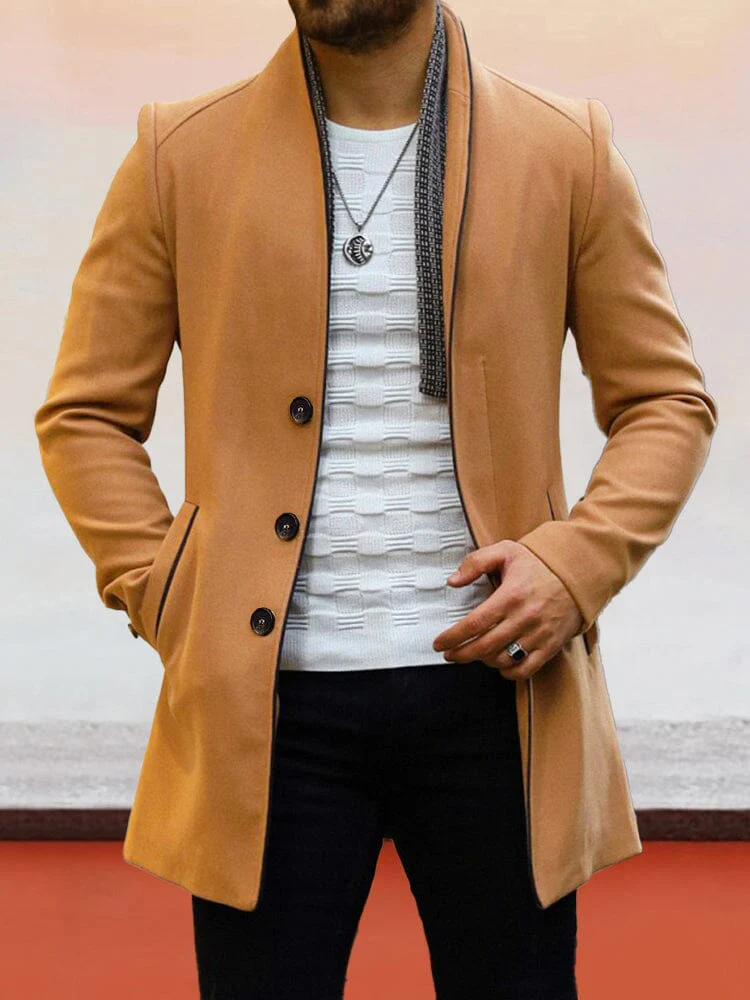 Stylish Single Breasted Tweed Coat - Image 4