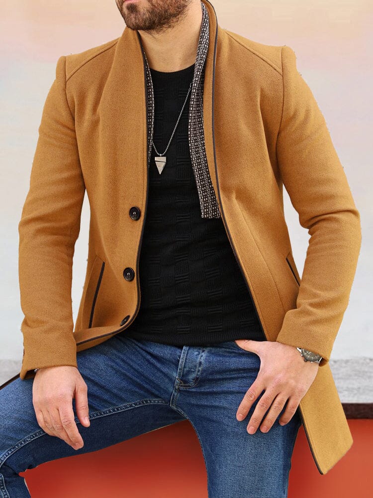 Stylish Single Breasted Tweed Coat - Image 6