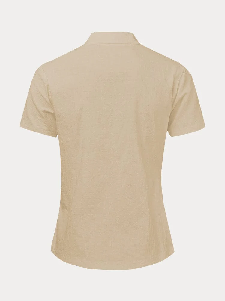 Stylish Slant Placket Tied Shirt - Image 6