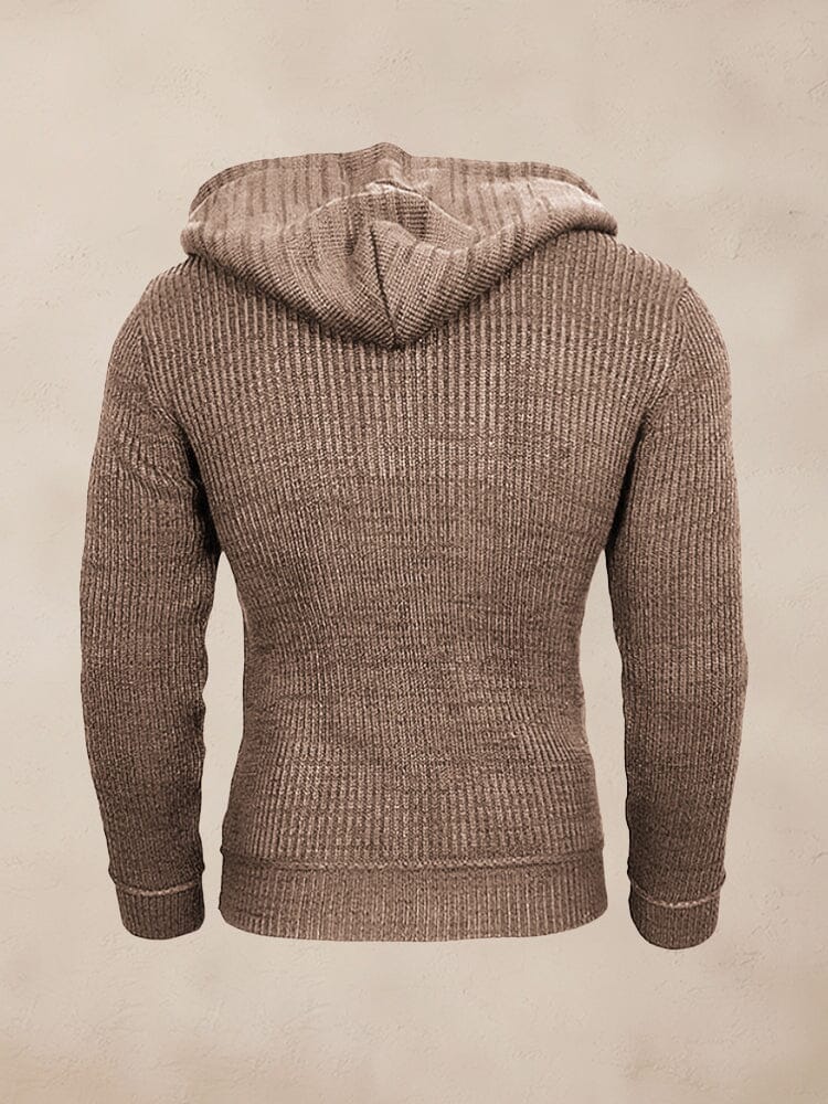 Stylish Splicing Knit Pullover Hoodie - Image 10