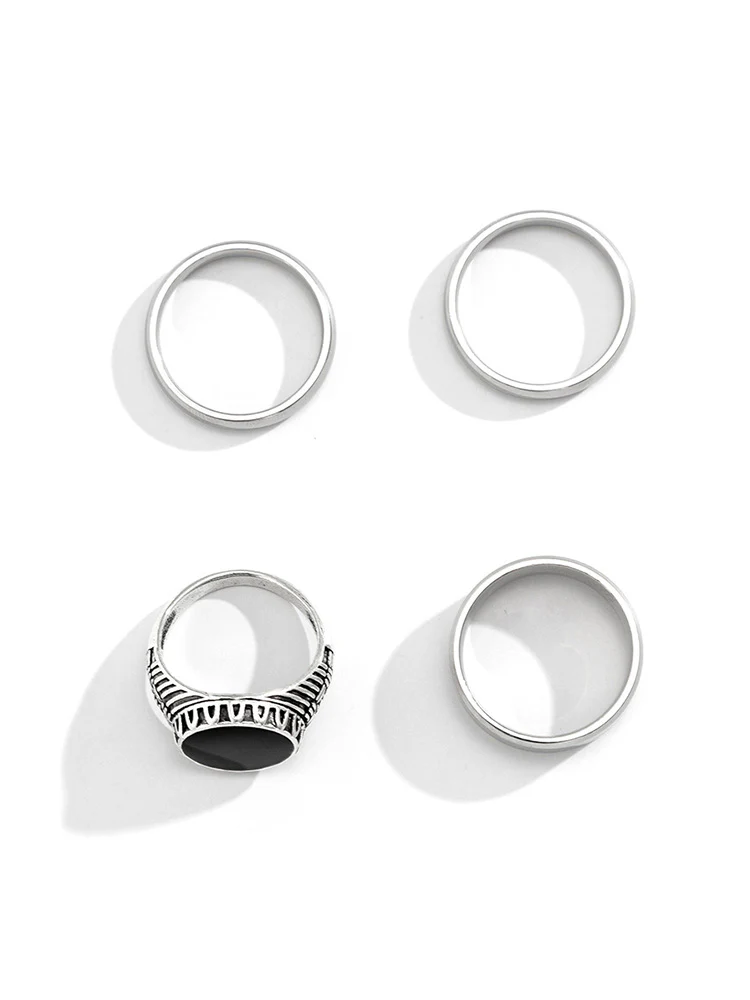Stylish Streetstyle Alloy 4 PCS Ring Set - Image 2