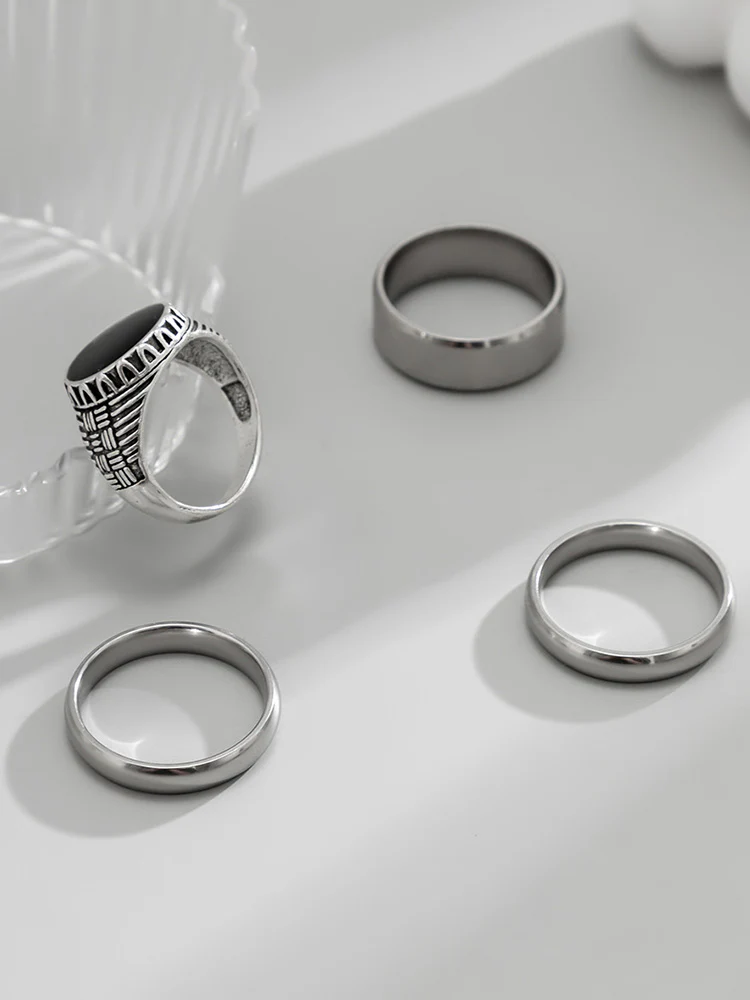 Stylish Streetstyle Alloy 4 PCS Ring Set - Image 4