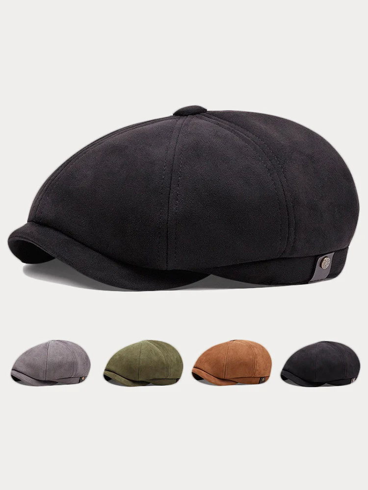 Stylish Suede Newsboy Cap - Image 10