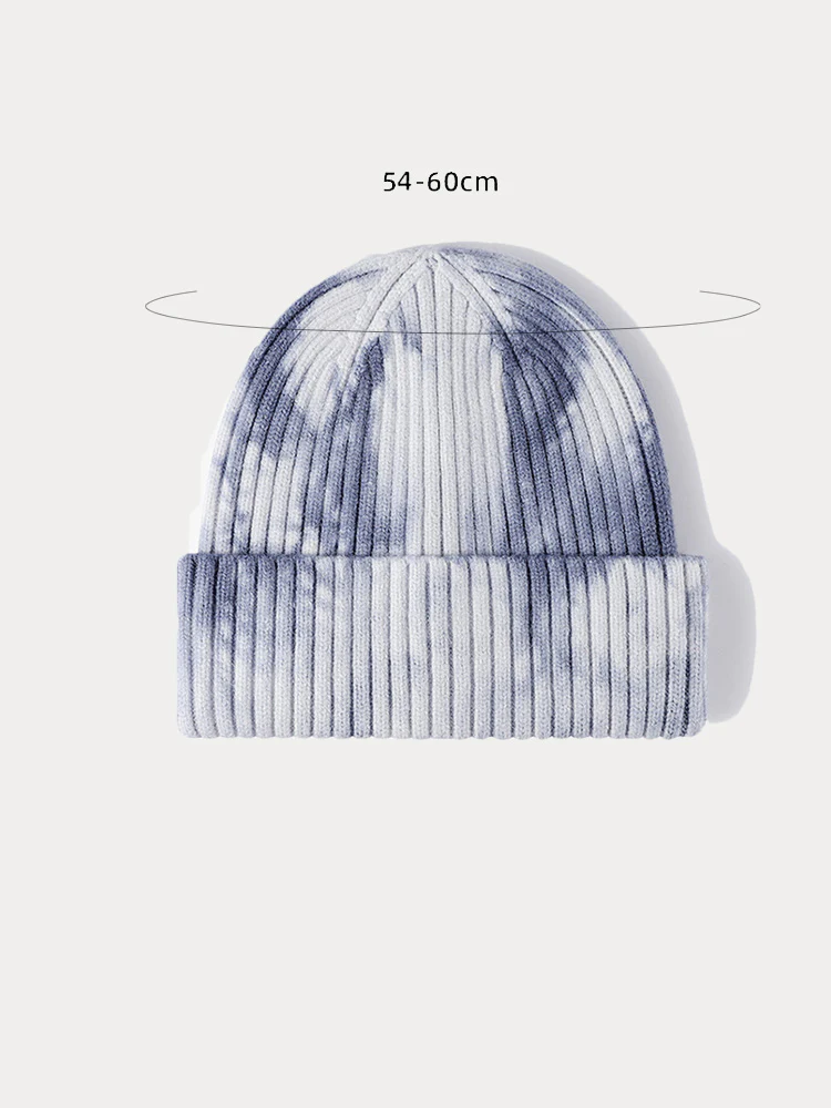 Stylish Tie-Dye Style Knit Beanie - Image 5