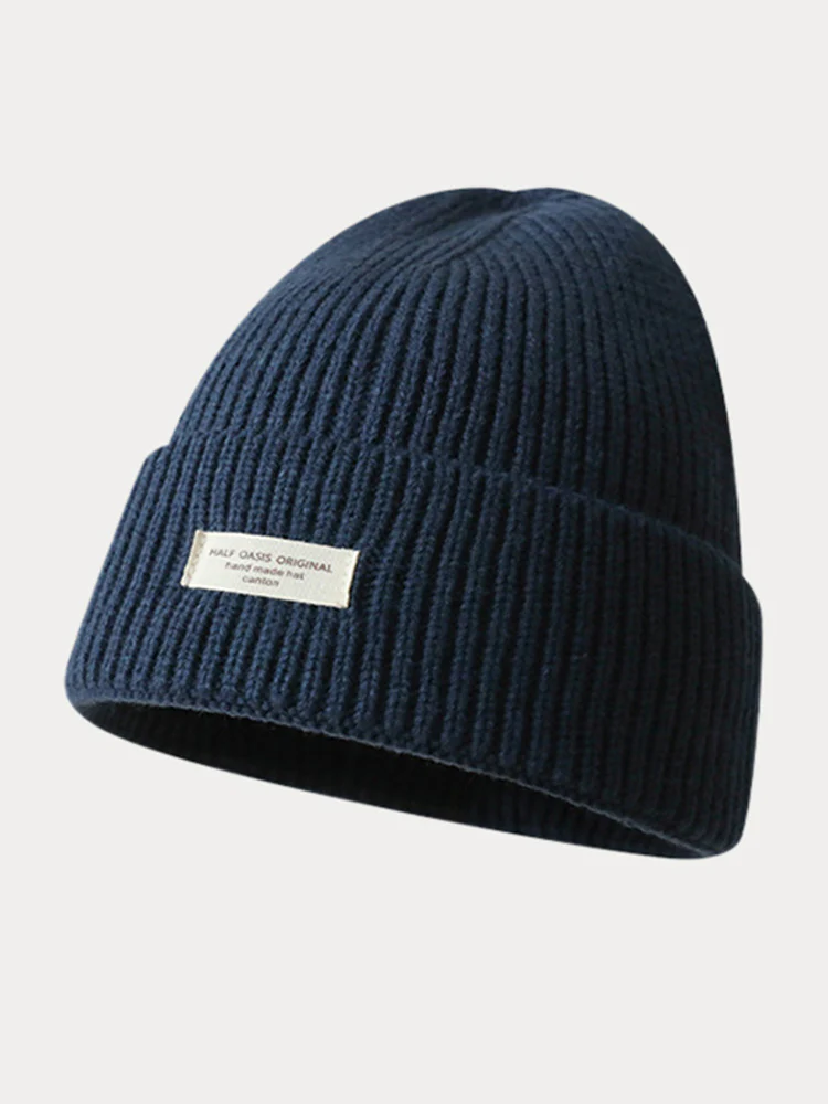 Stylish Warm Label Knit Beanie - Image 10