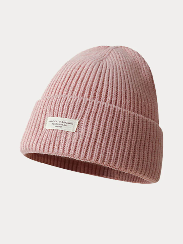 Stylish Warm Label Knit Beanie - Image 8