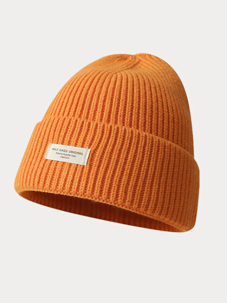 Stylish Warm Label Knit Beanie - Image 9