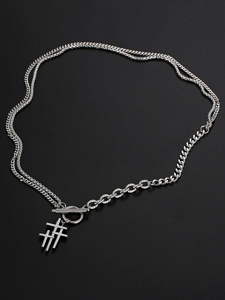 Stylish Waterproof Cross Toggle Necklace - Image 3
