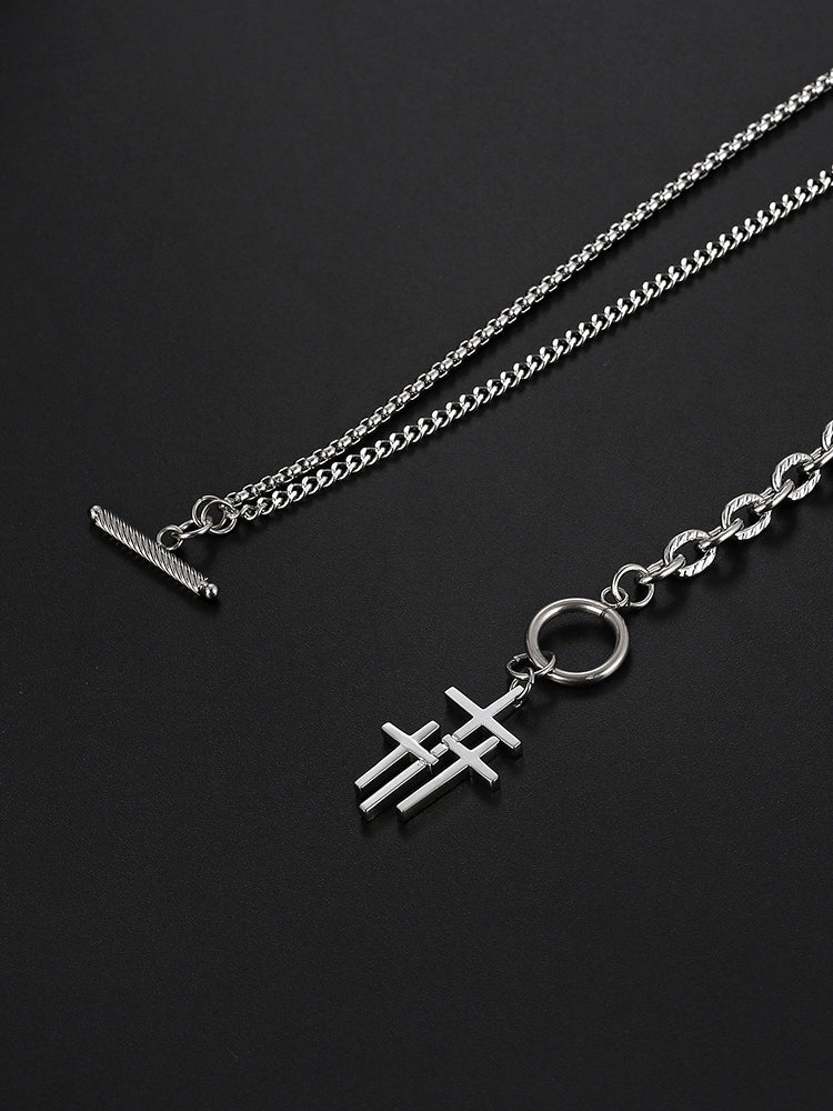 Stylish Waterproof Cross Toggle Necklace - Image 4
