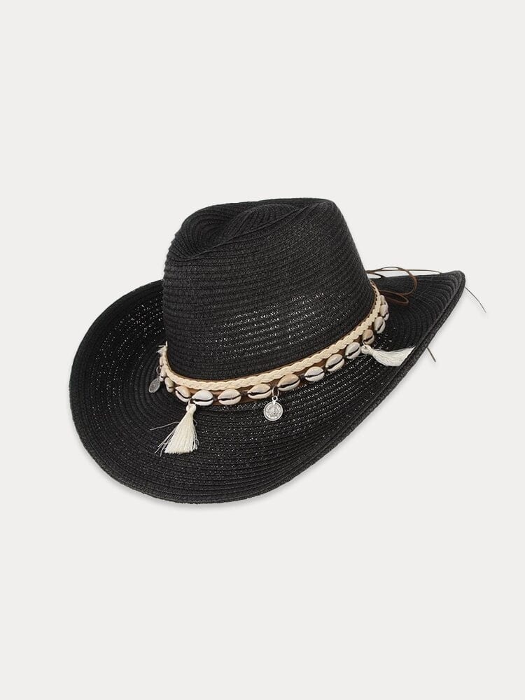 Stylish Wide Brim Woven Straw Hat - Image 4
