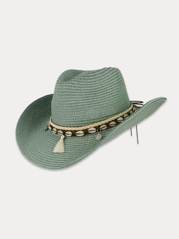 Stylish Wide Brim Woven Straw Hat - Image 5