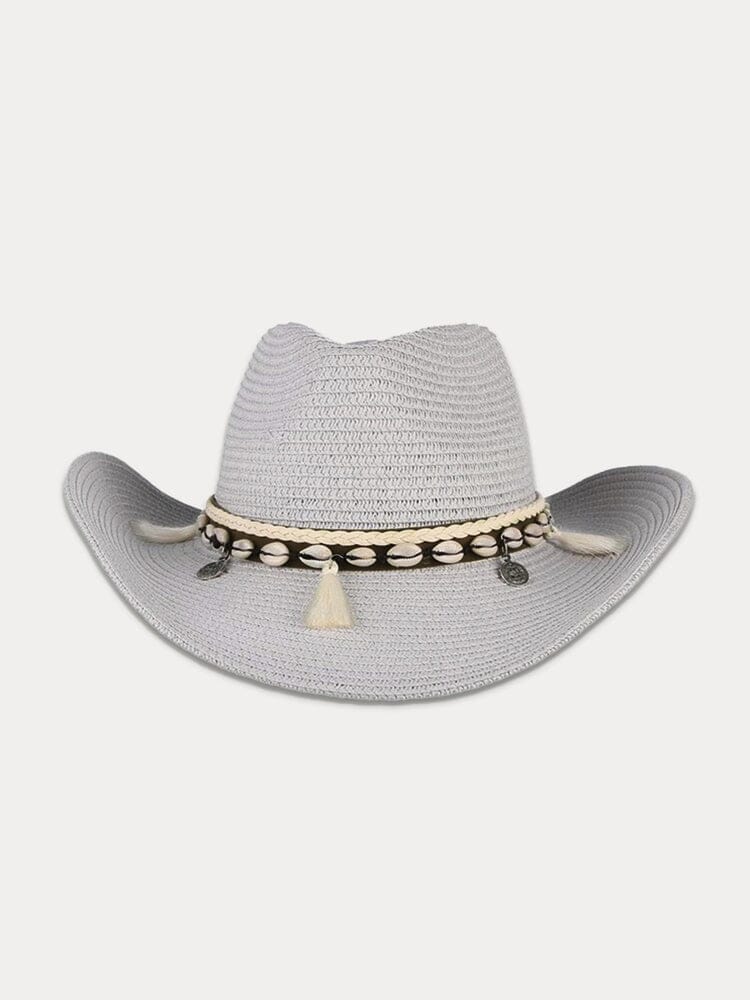 Stylish Wide Brim Woven Straw Hat - Image 7
