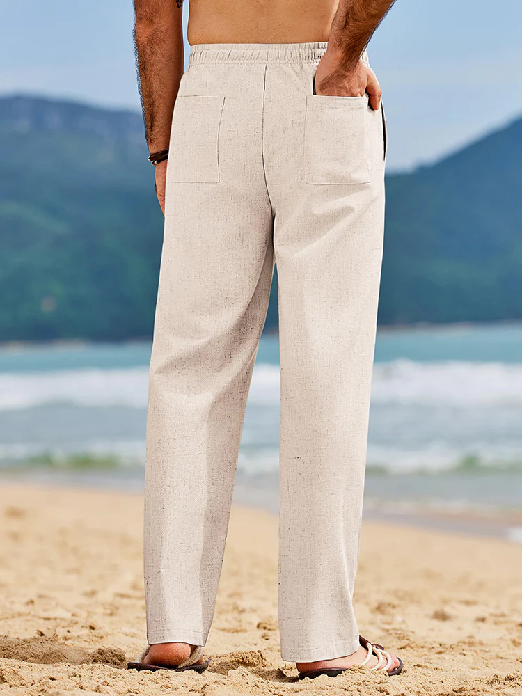 Sumer Linen Blend Beach Yoga Trousers (US Only) - Image 17