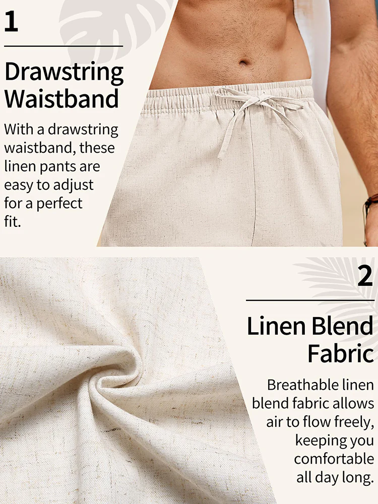 Sumer Linen Blend Beach Yoga Trousers (US Only) - Image 18