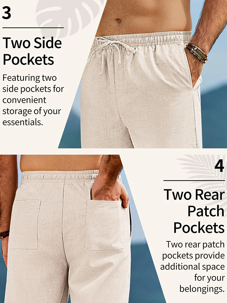 Sumer Linen Blend Beach Yoga Trousers (US Only) - Image 19