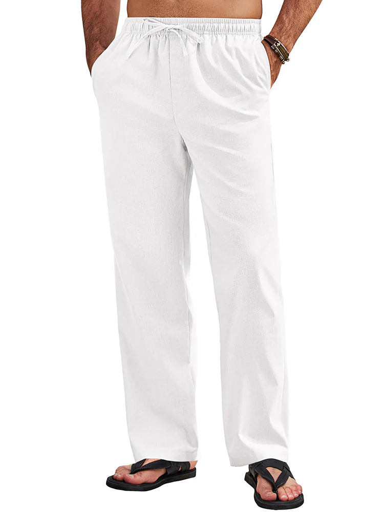 Sumer Linen Blend Beach Yoga Trousers (US Only) - Image 3