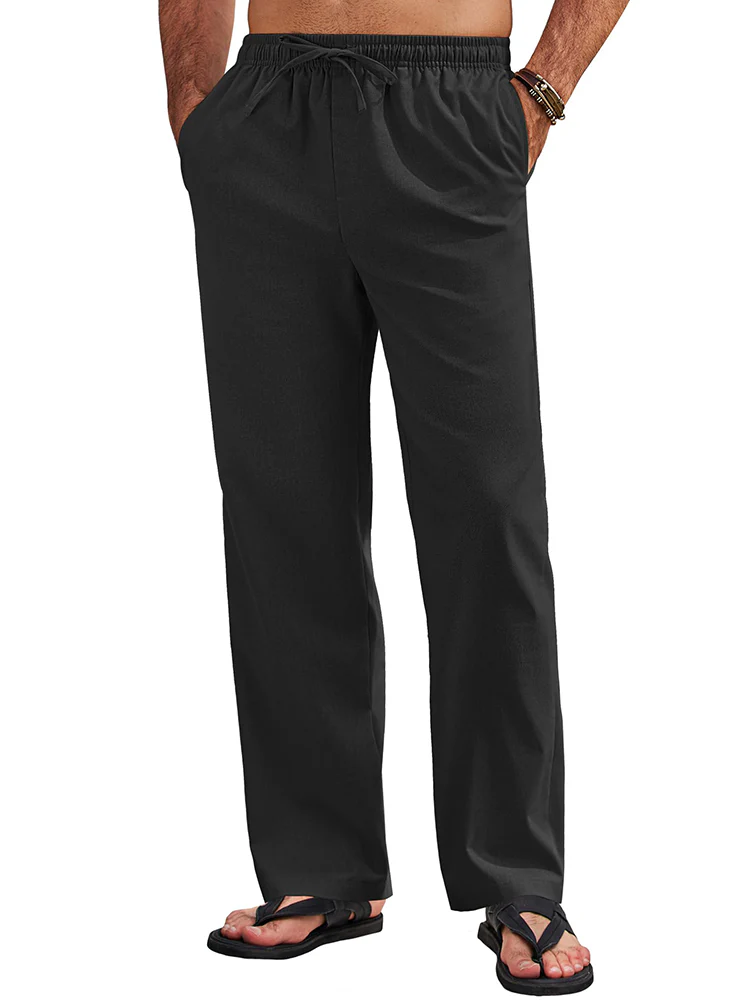 Sumer Linen Blend Beach Yoga Trousers (US Only) - Image 4