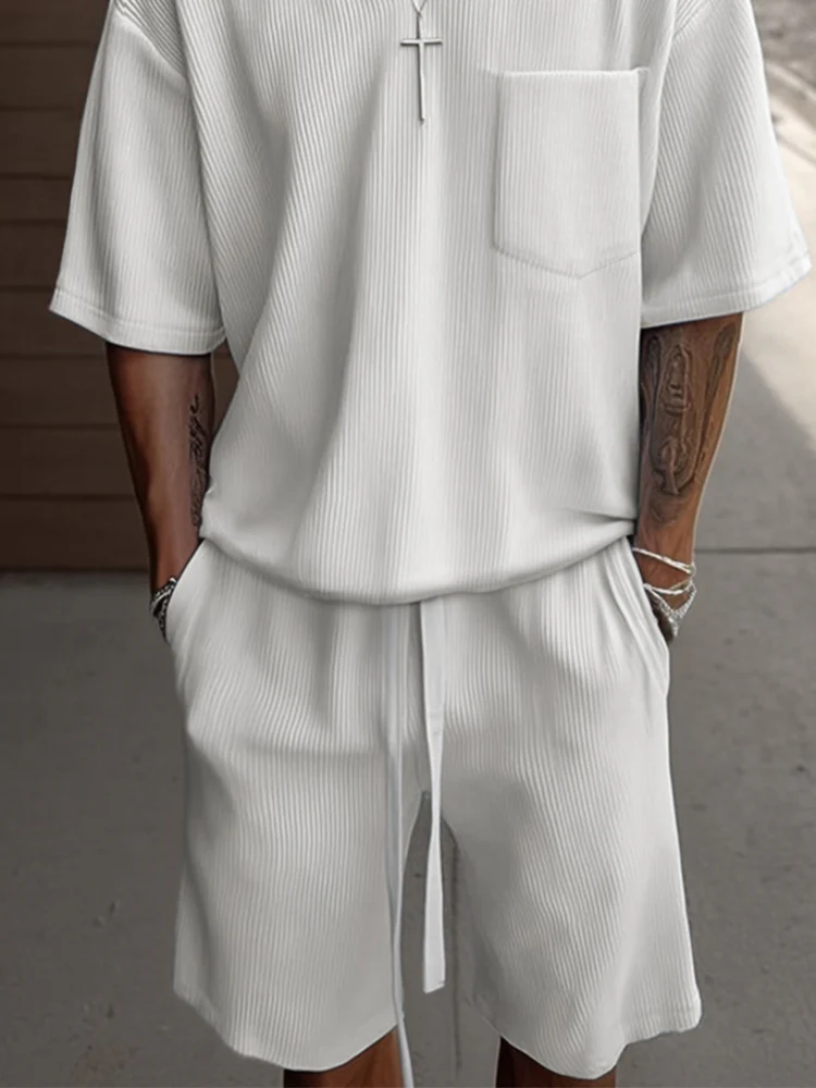 Summer Breathable Textured Casual Set - Image 4
