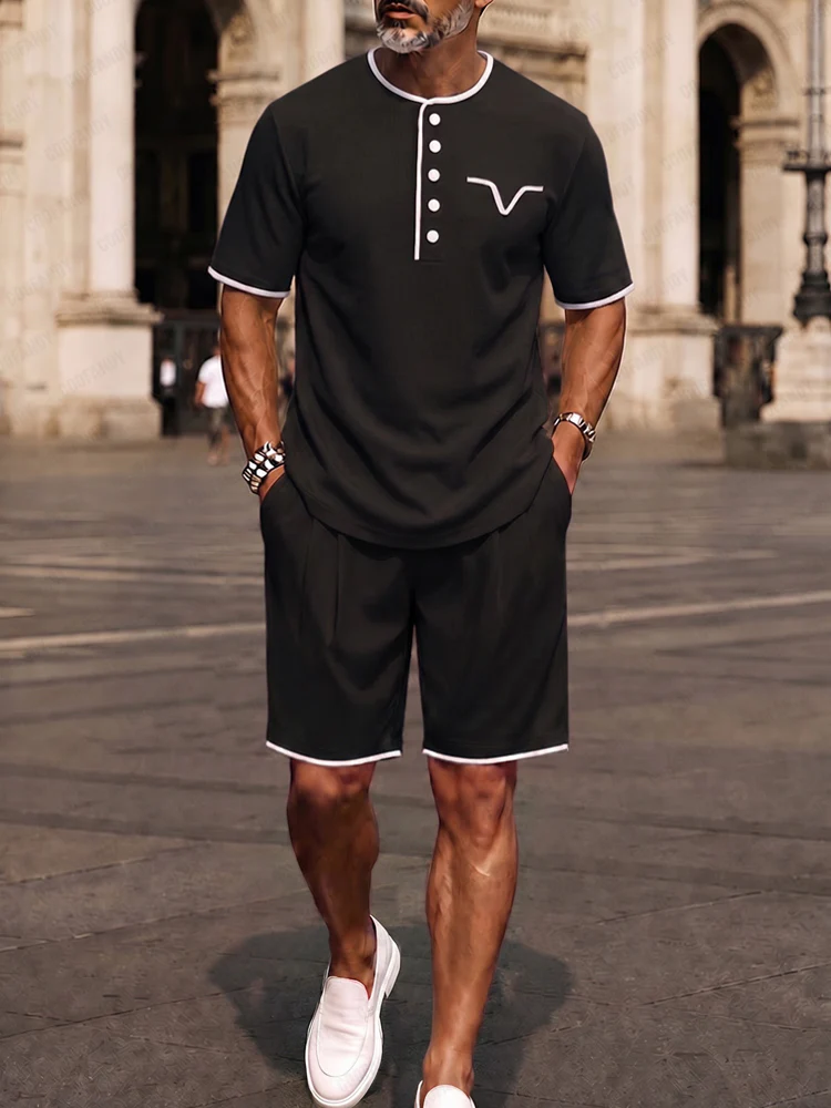 Summer Essential Contrast Trim Matching Set - Image 2