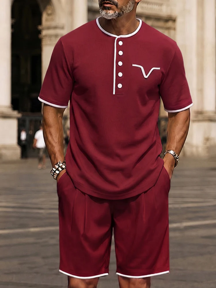 Summer Essential Contrast Trim Matching Set - Image 3