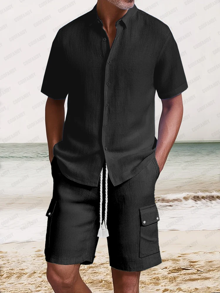 Summer Essential Cotton Shirt Set - Image 2