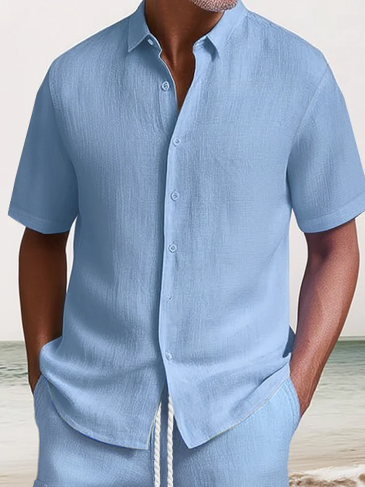 Summer Essential Cotton Shirt Set - Image 4