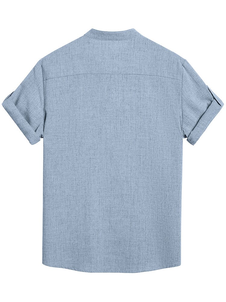 Summer Essential Linen Henley Shirt (US Only) - Image 12