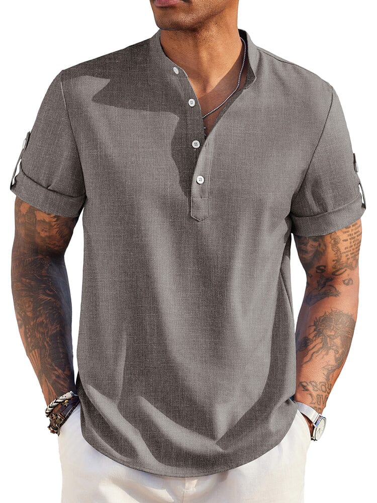 Summer Essential Linen Henley Shirt (US Only) - Image 2