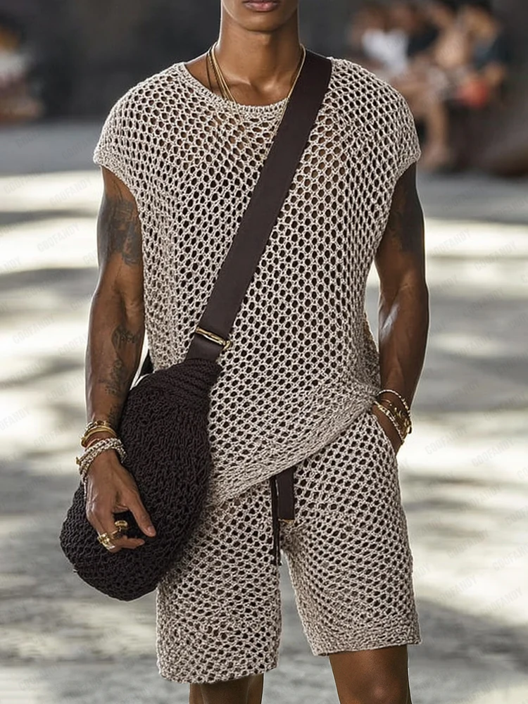 Summer Openwork Knit Matching Set - Image 2