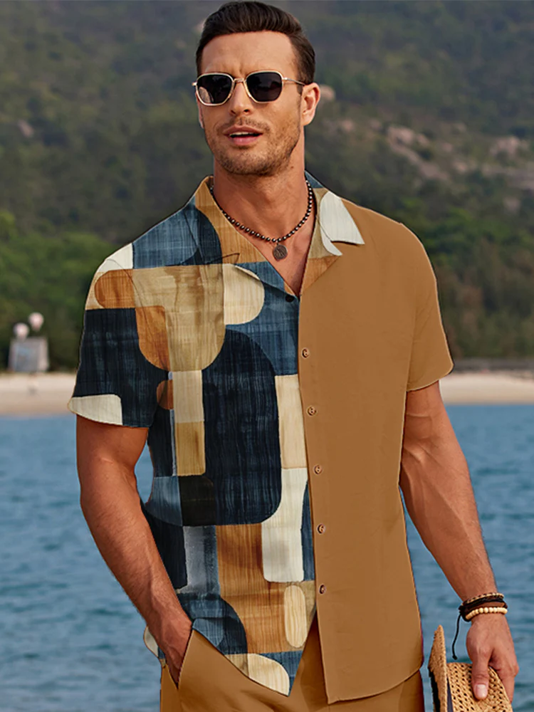 Summer Patchwork Print Casual Set - Image 4