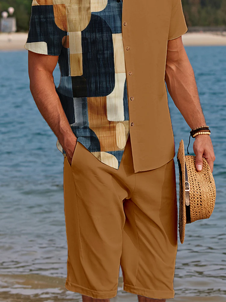 Summer Patchwork Print Casual Set - Image 5