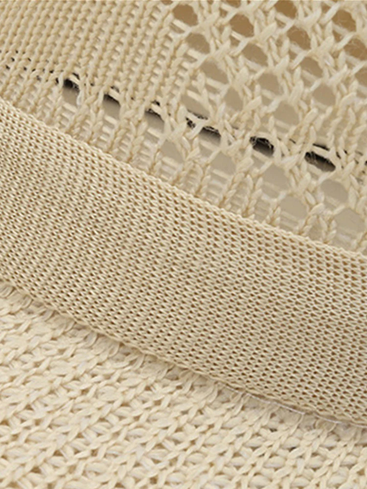 The Classic Linen Straw Flat Brim Fedora - Image 13