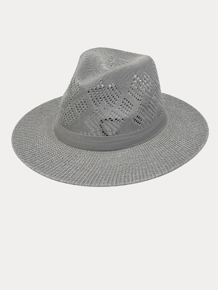 The Classic Linen Straw Flat Brim Fedora - Image 2