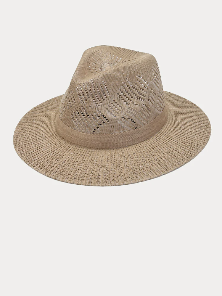The Classic Linen Straw Flat Brim Fedora - Image 3