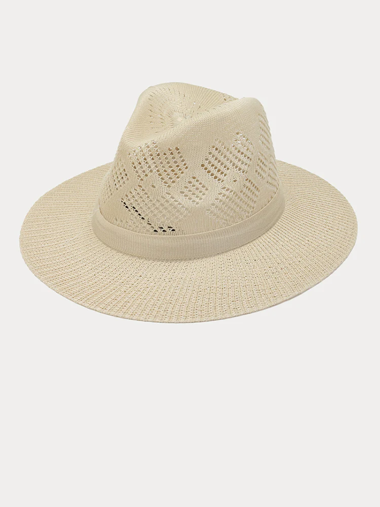 The Classic Linen Straw Flat Brim Fedora - Image 4
