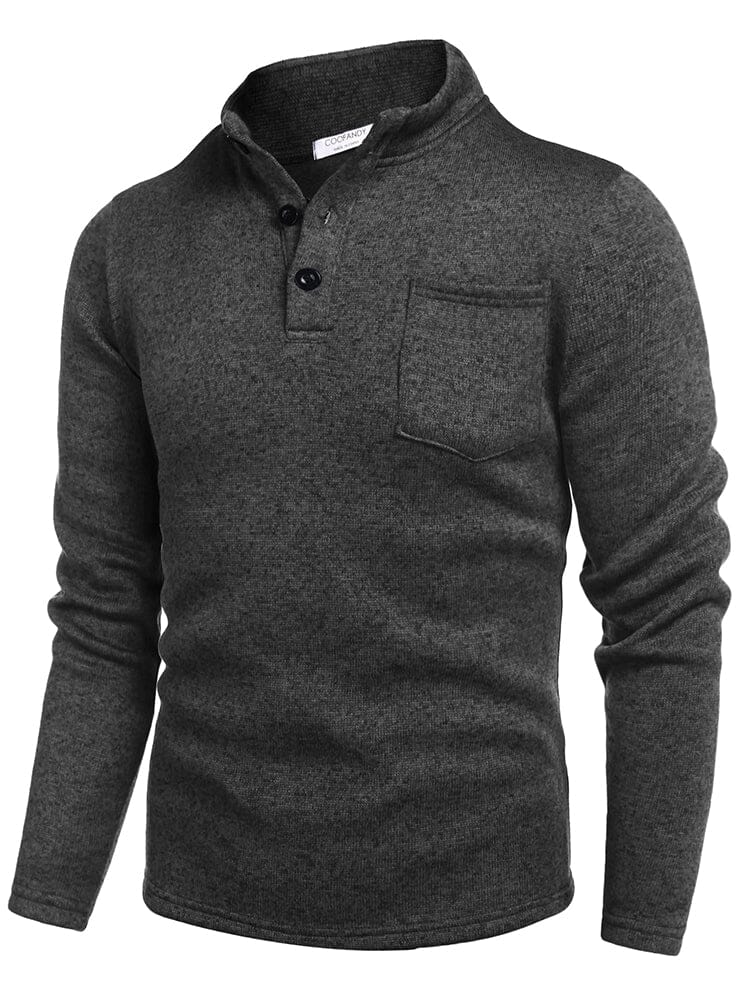 Thermal Fleece Henley Sweatshirt (US Only) - Image 6