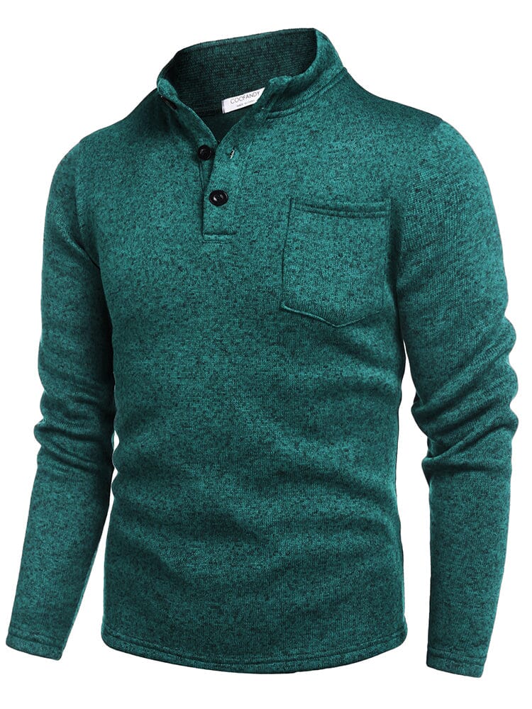 Thermal Fleece Henley Sweatshirt (US Only) - Image 7