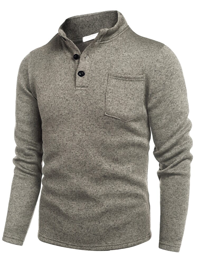 Thermal Fleece Henley Sweatshirt (US Only) - Image 8