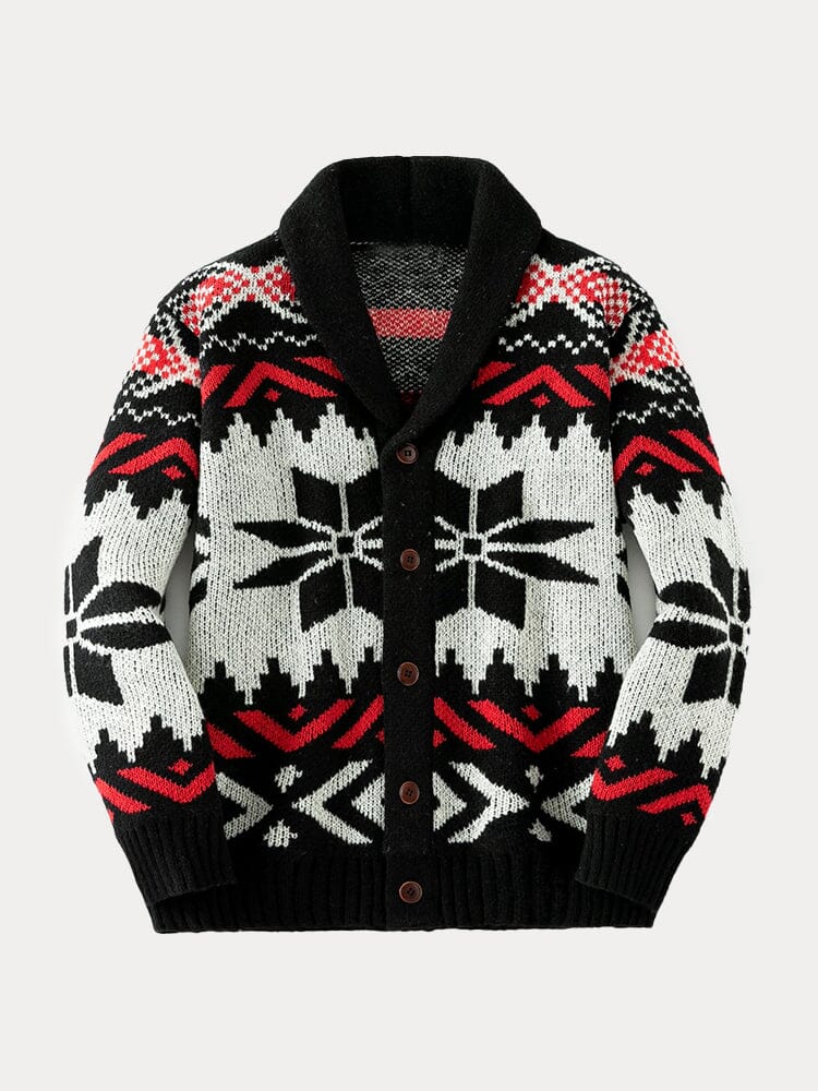 Thick Jacquard Knit Cardigan - Image 2