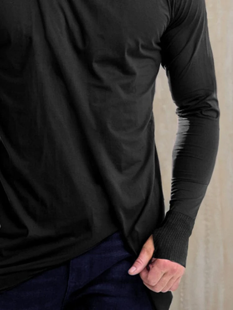 Thumb Hole Full Sleeves Cotton Top - Image 4