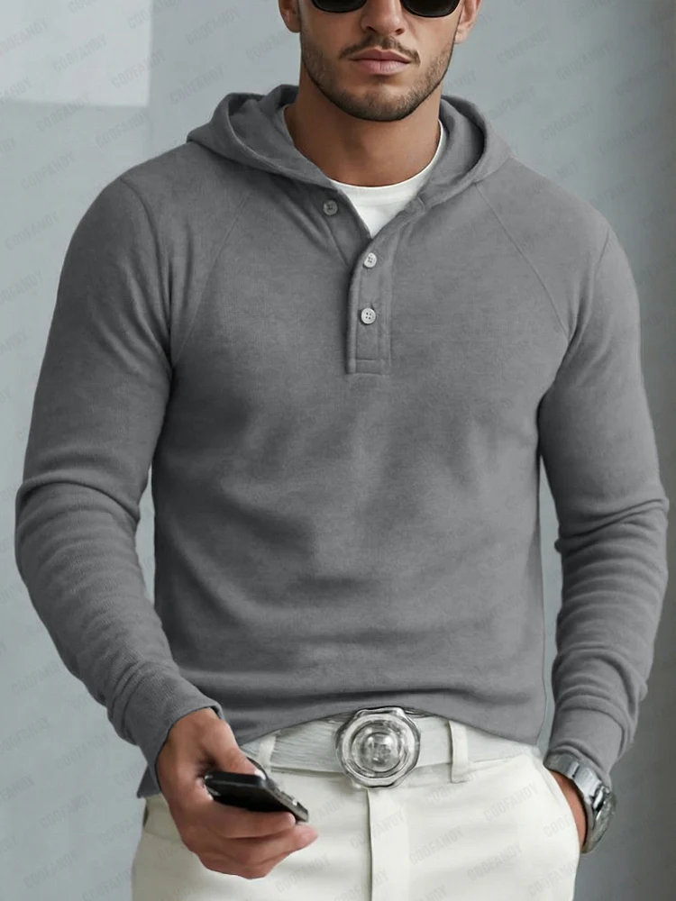 Timeless Design Half-Button Hoodie