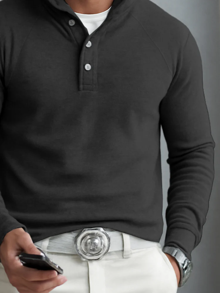 Timeless Design Half-Button Hoodie - Image 6