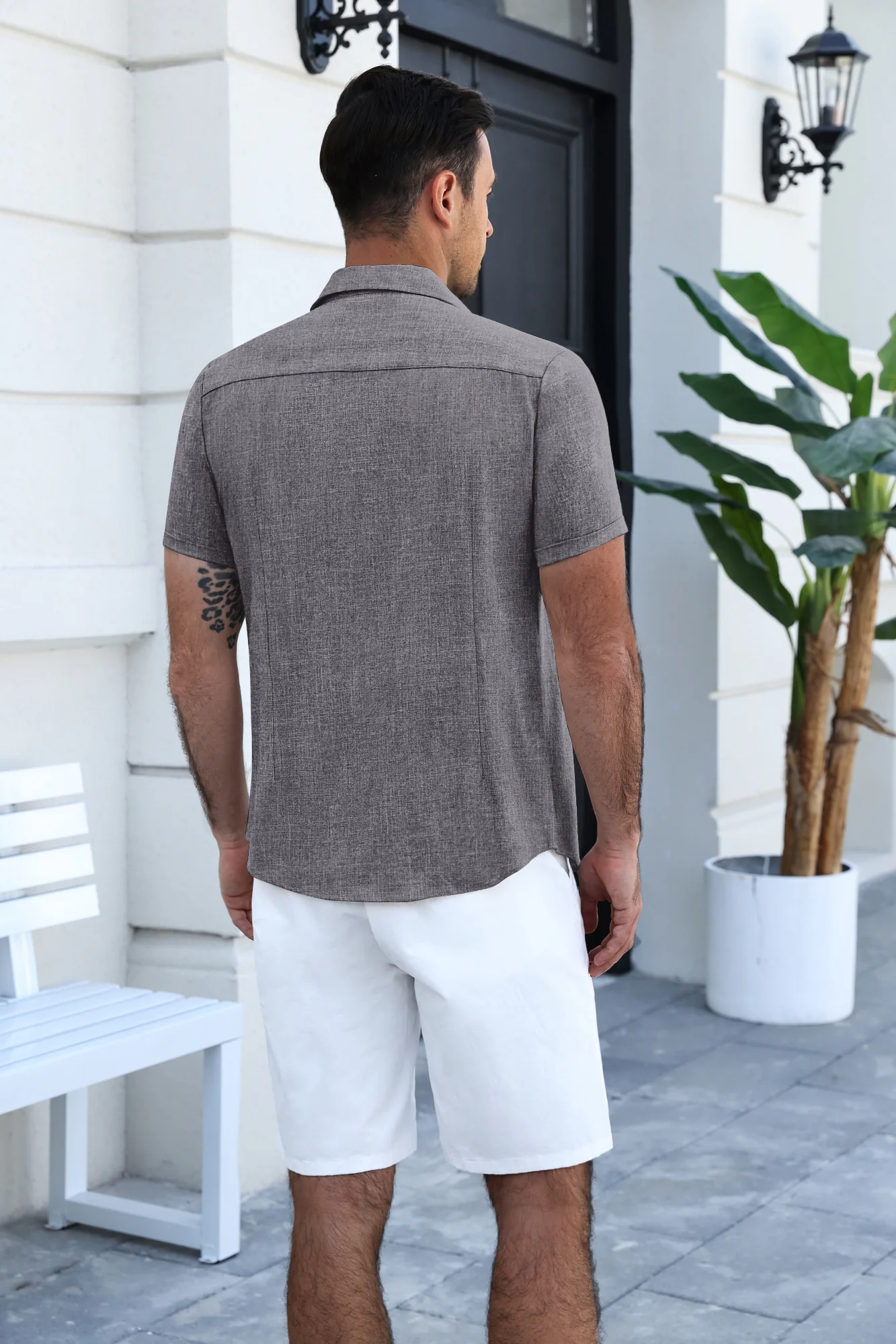 Timelss Contrast Placket Short Sleeve Shirt (US Only) - Image 10
