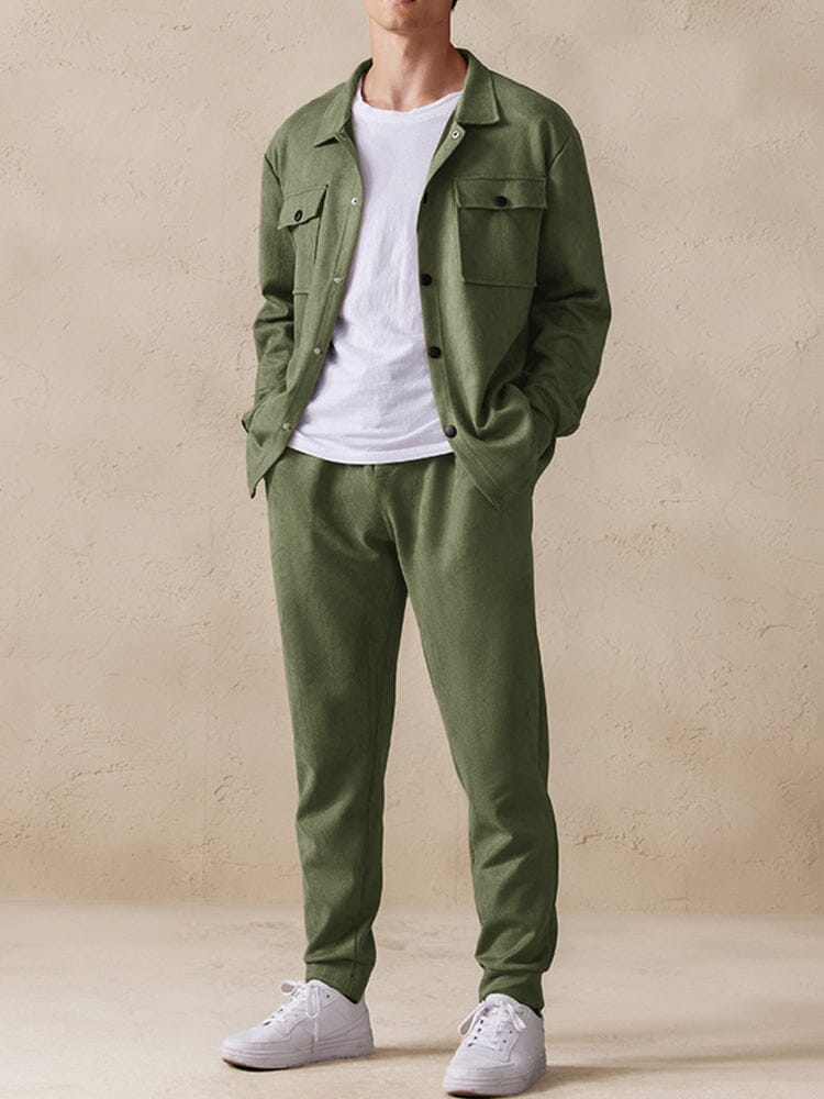 Trendy 2-Piece Suede Set - Image 4