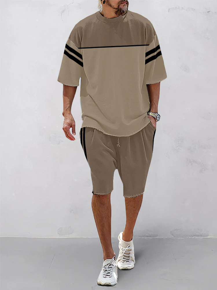Trendy Color Block Athleisure Set - Image 12