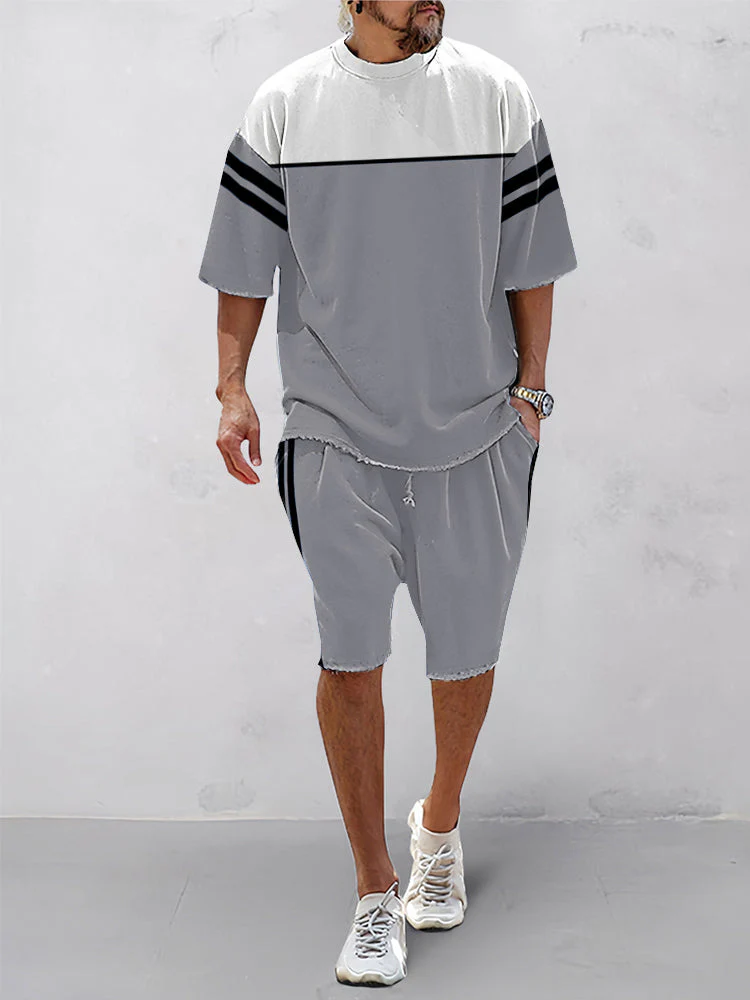 Trendy Color Block Athleisure Set - Image 13