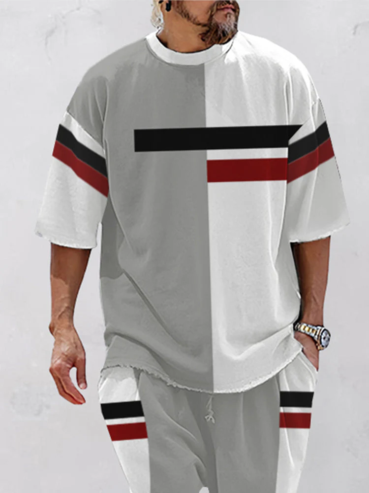 Trendy Color Block Athleisure Set - Image 15
